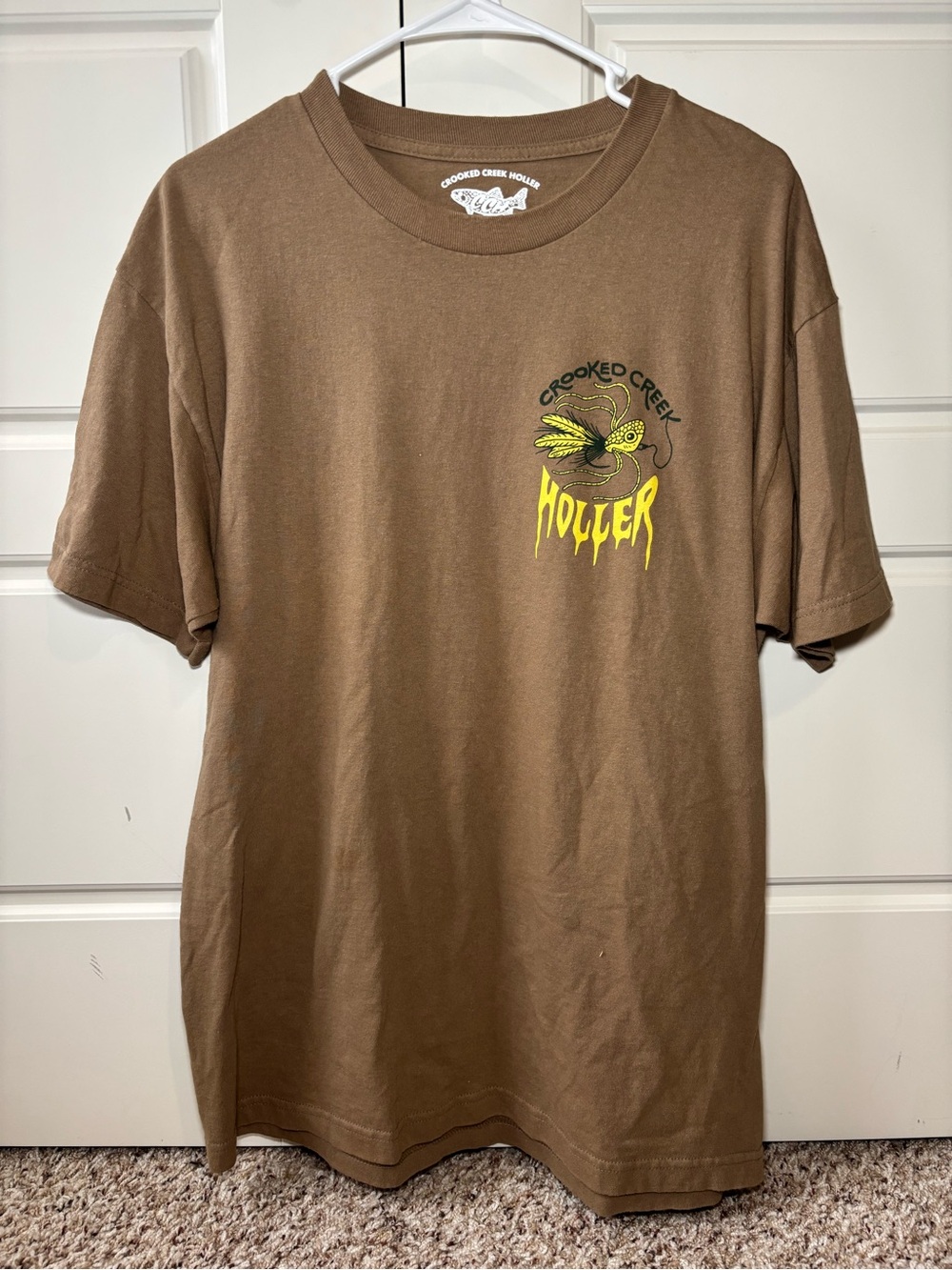 Crooked Creek Holler Fly Fishing Popper Graphic Tee-size large